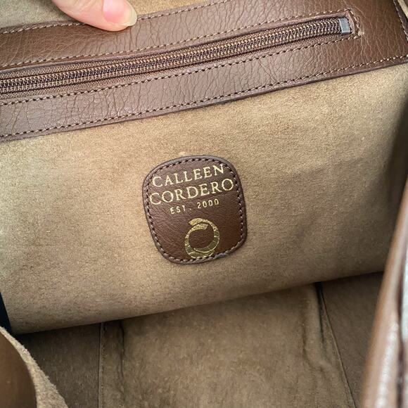 NWT Callen Cordero Stella Rolex Shoulder Bag Brown Premium w/ Brass Art - Picture 8 of 9